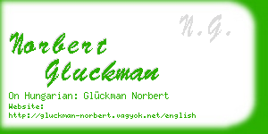 norbert gluckman business card